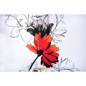Mood Large Scale Orange Flower Fabric